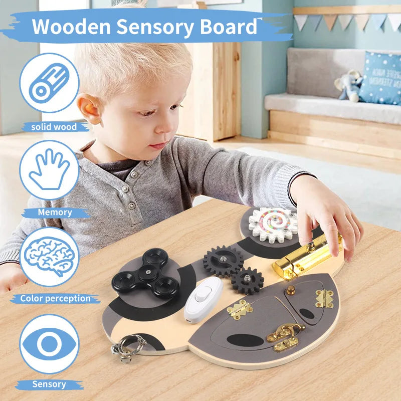 Wooden Steering Wheel Board Toy