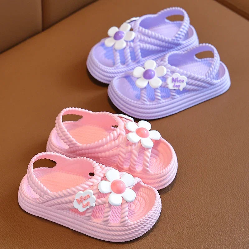 New Children's Slippers Summer Girls and Boys Bathroom Home Anti slip Beach Shoes Soft Soled Baby Sandals