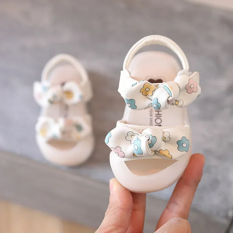 Kids Sandals Cute Bow Baby Girl Shoes Soft Bottom First Walkers Princess Sandals