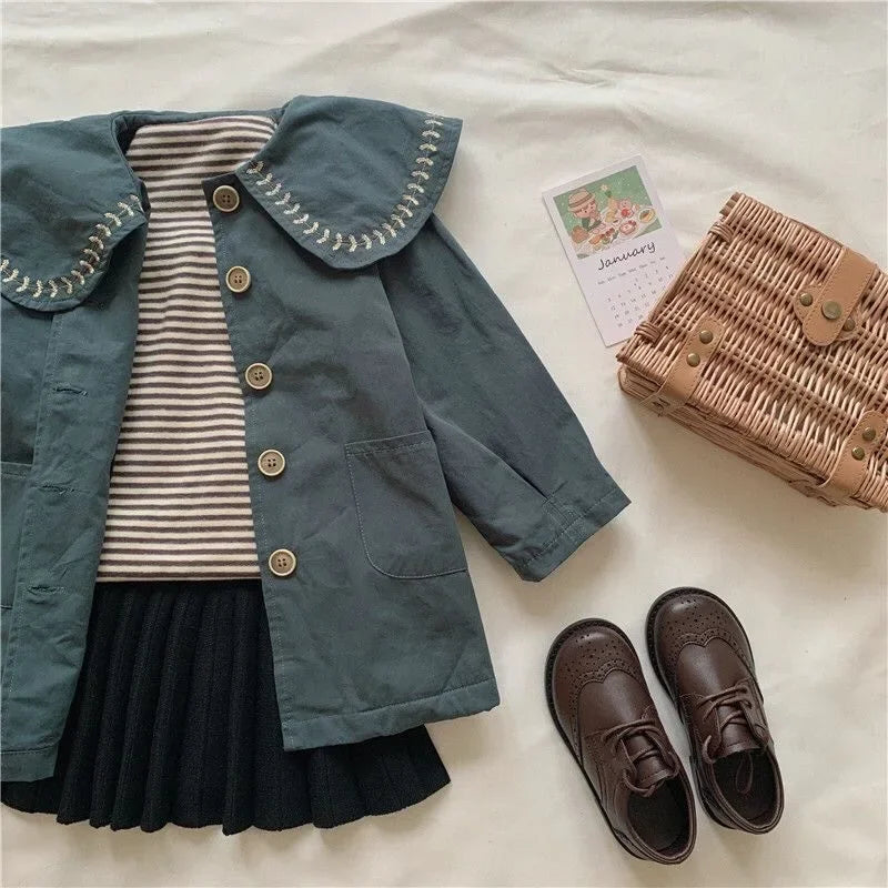 3 5 7 9 11 13 15  girls pleated short skirt  autumn fashion Korean version of children's baby winter knit children's dress skirt