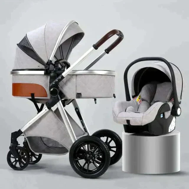 3 in 1 Luxury Baby Stroller (Free Car Seat)